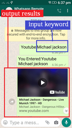 Youtube command, whatsapp cloud remote